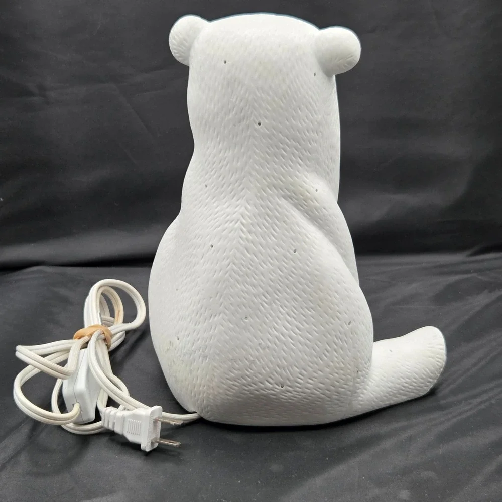 Belleek Pottery Living Bear Luminaire Lamp Kids Nursery Soft Warm Glow